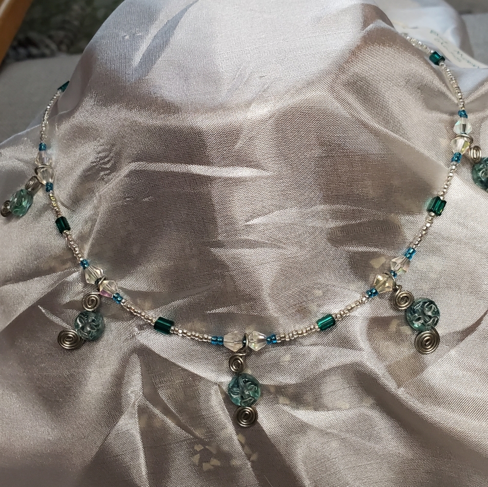 Handmade Blue Moon Necklace